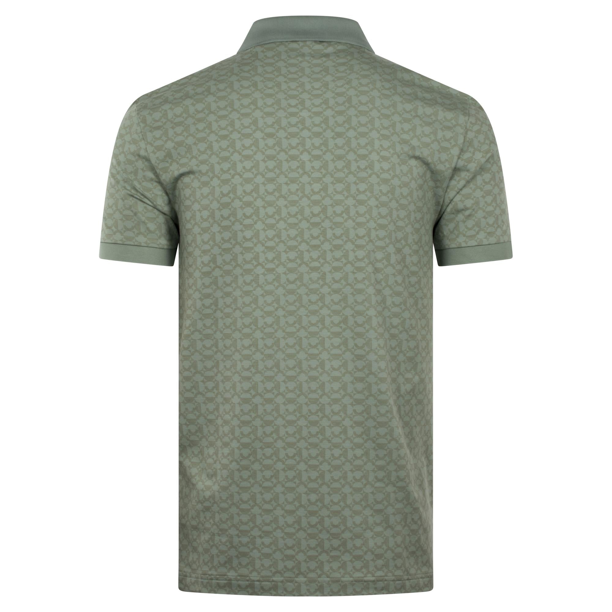 Boss Paddy Pirax Striped C Mens Polo Shirt Open Green